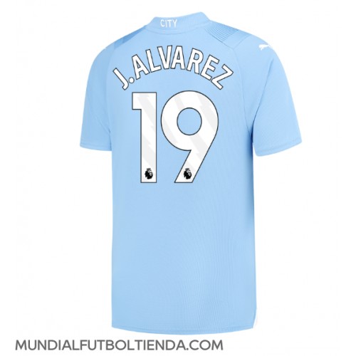 Camiseta Manchester City Julian Alvarez #19 Primera Equipación Replica 2023-24 mangas cortas